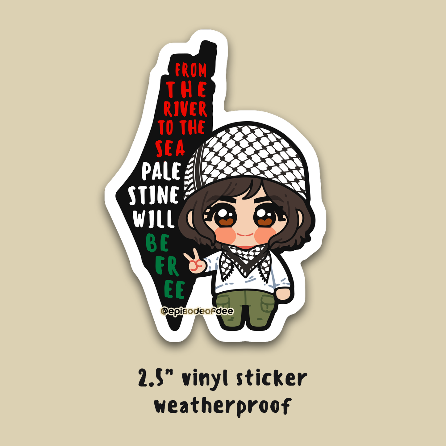 #istandwithpalestine : Charity Enamel Pin