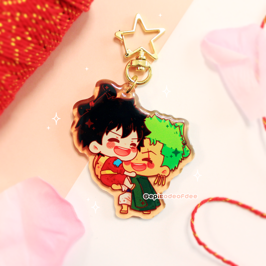 Zolu hug : acrylic charm & vinyl sticker