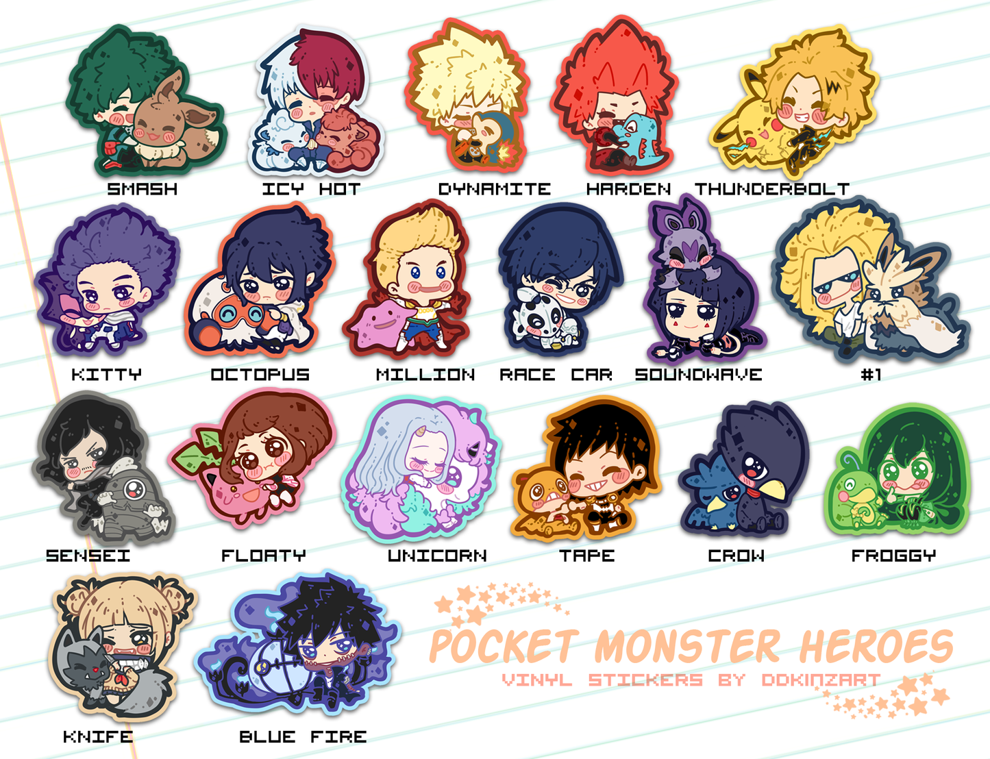 Pocket Heroes: Vinyl Stickers