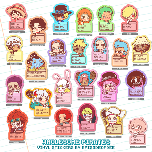 Wholesome Pirates: Vinyl Stickers
