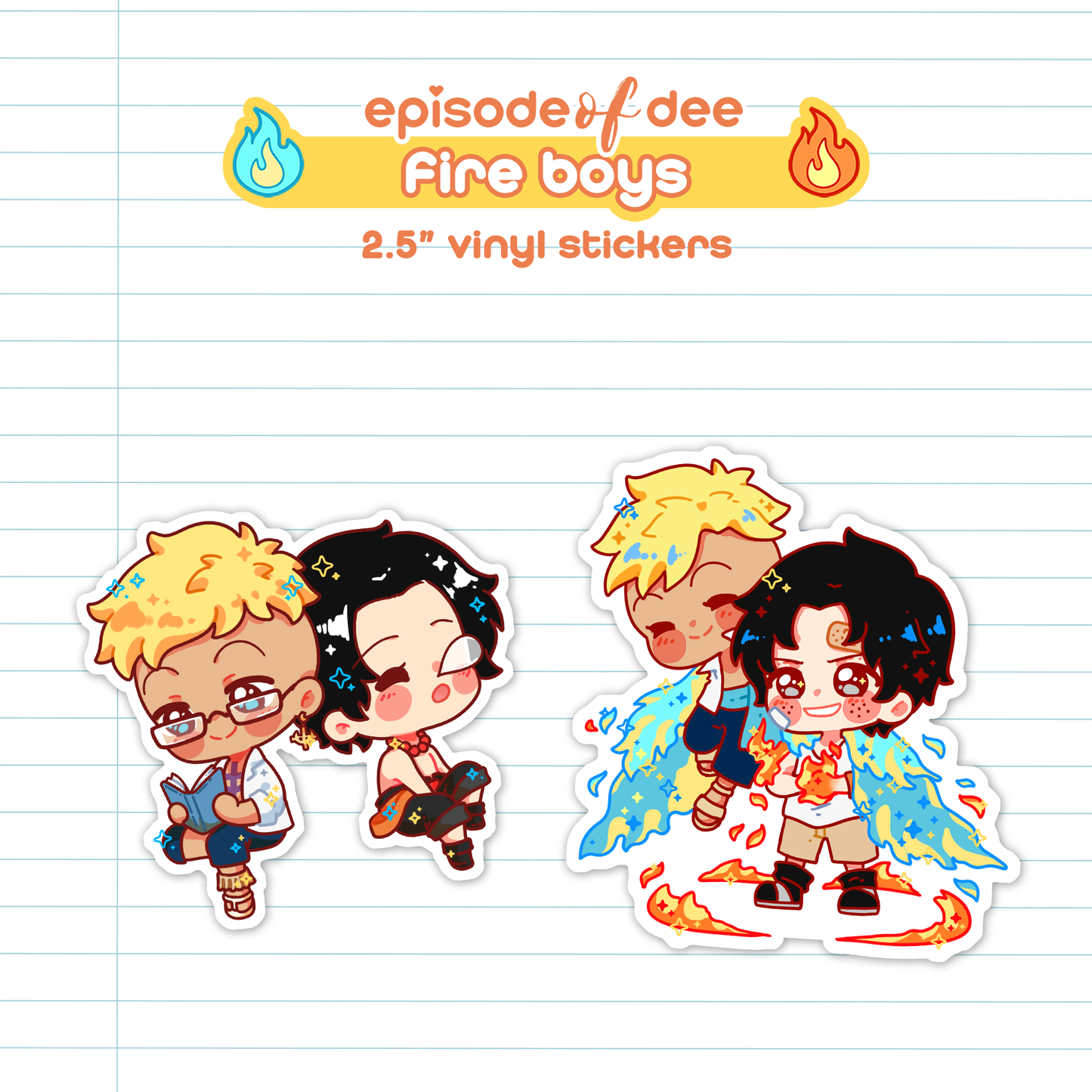 Fire Boys : Vinyl Stickers