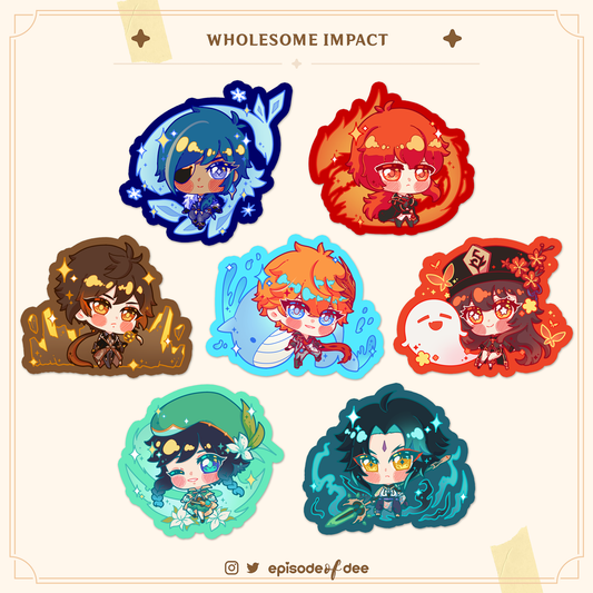 Genshin Impact : Vinyl Stickers