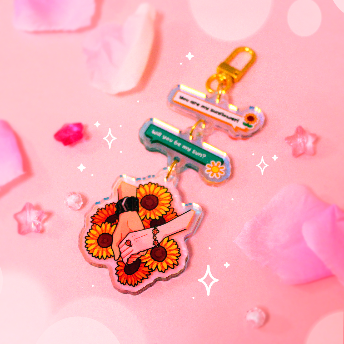 will you be my sun : acrylic charm & sticker