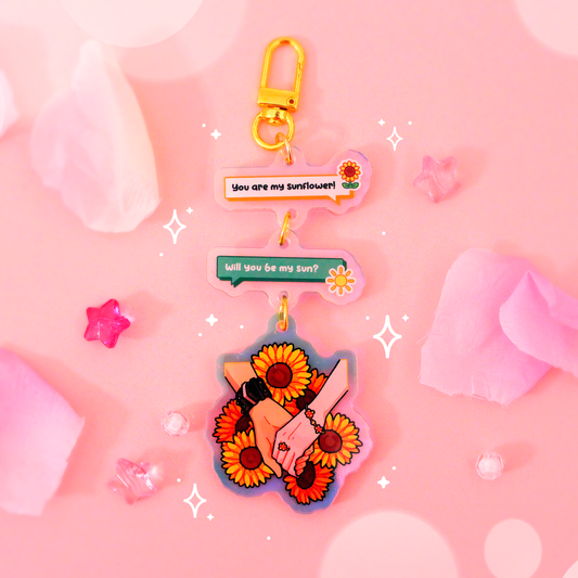 will you be my sun : acrylic charm & sticker