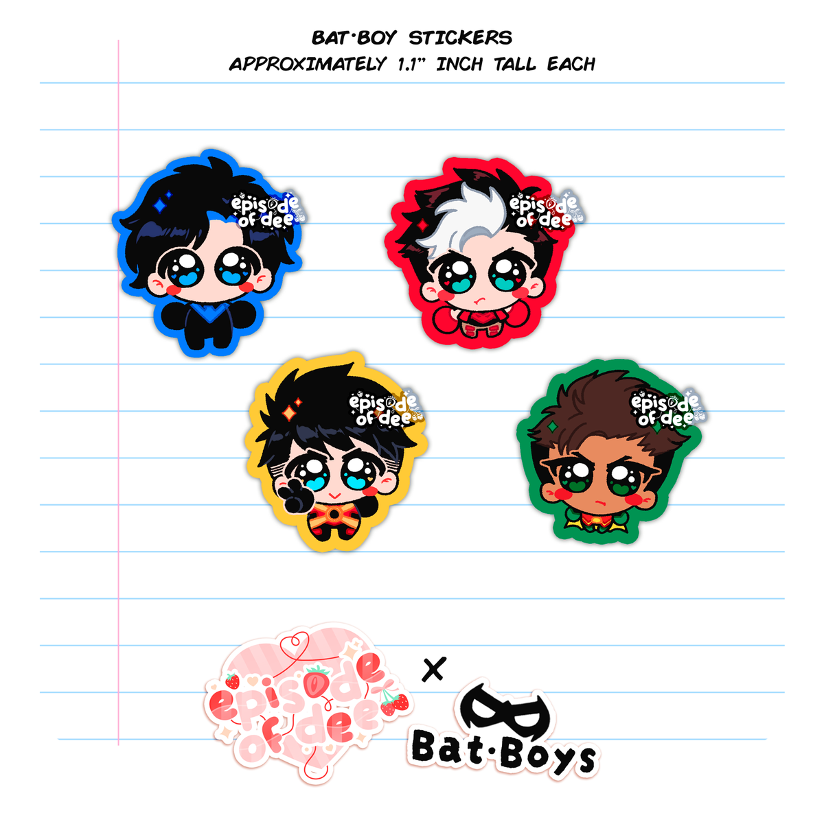 Bat Boy Sticker Bat Boys : Vinyl Stickers – episodeofdee