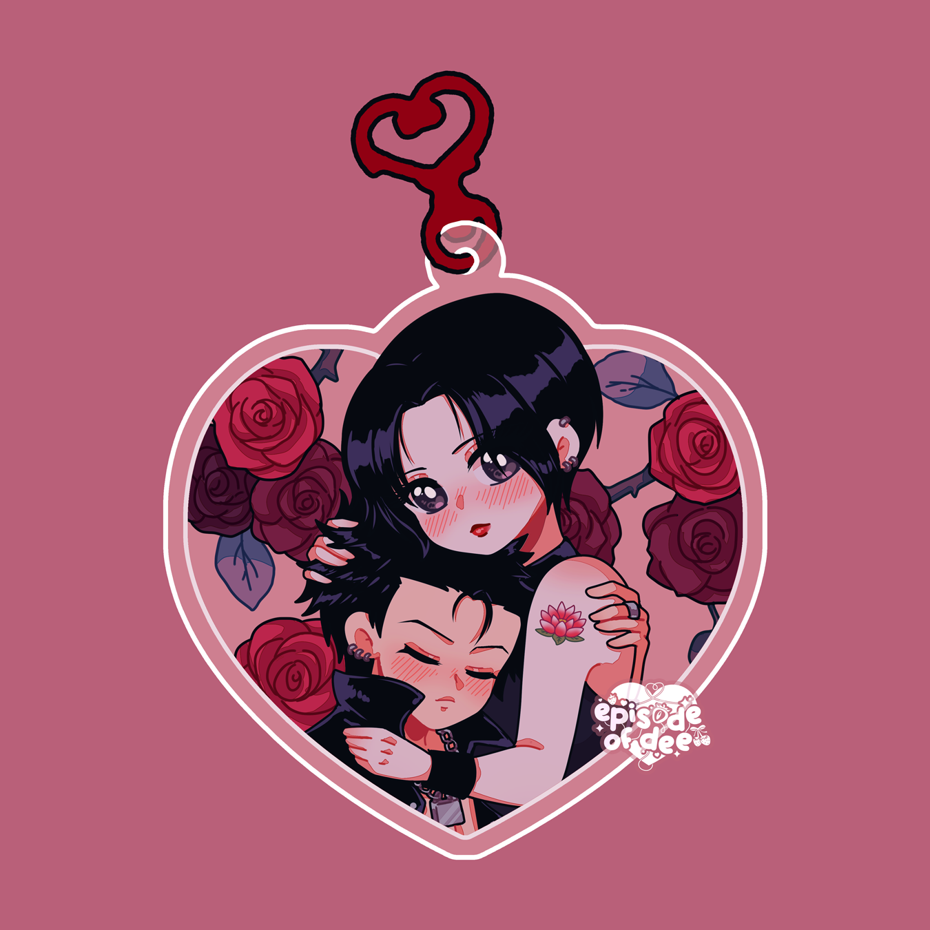 broken rose : acrylic charm