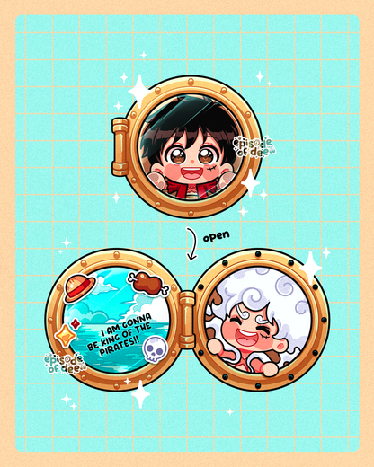 pirate ship porthole : acrylic keychains