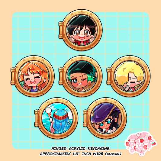 pirate ship porthole : acrylic keychains