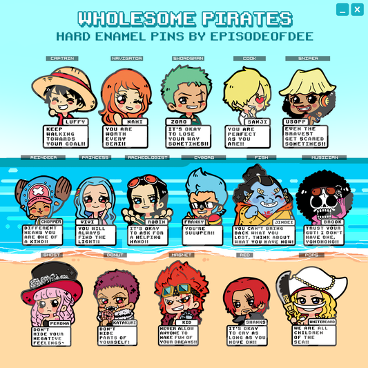 Wholesome Pirates: Enamel Pins